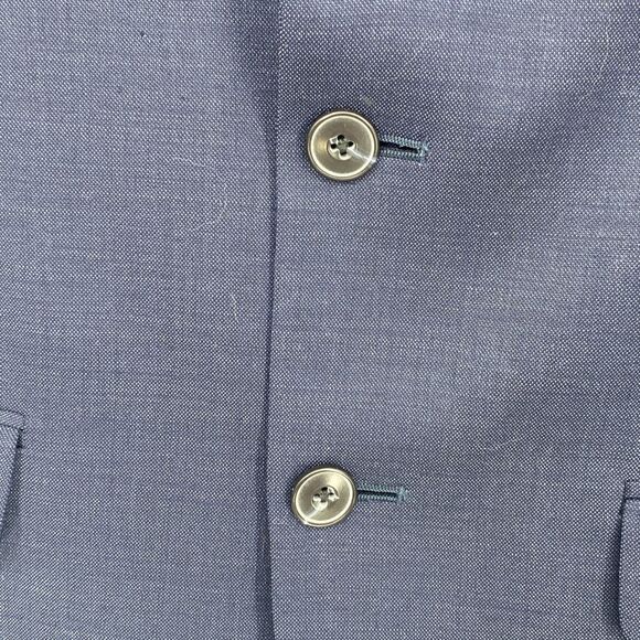 Jos. A. Bank Mens Slim Fit Traveler Suit Jacket and Pants Wool Blend Navy Blue S - Picture 9 of 16